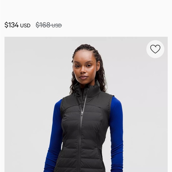 Lululemon Women's Down for It All Black Vest Size 6 - Picture 9 of 10